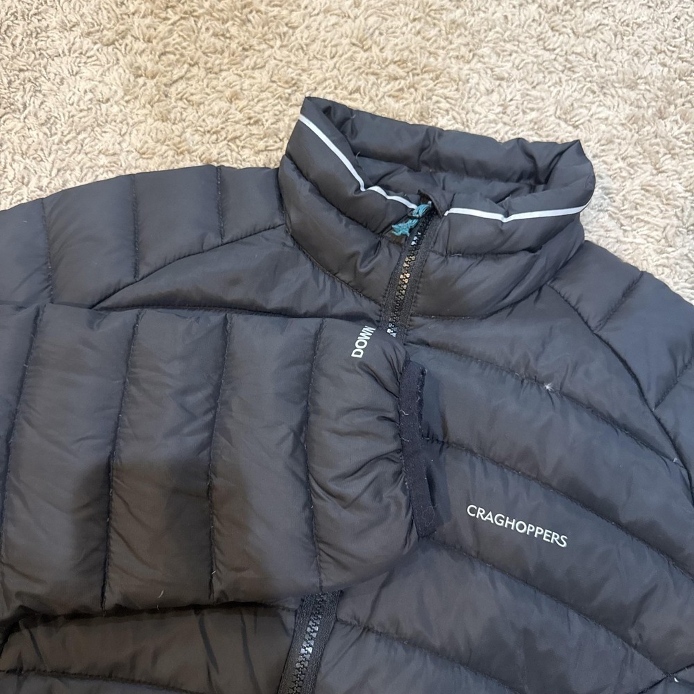 Craghoppers Jacket Womens 10 Black Downlite Puffer Full Zip Lightweight Outdoor